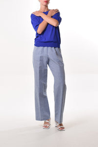 Malia trousers in Navy (check)