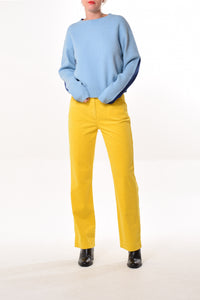 City trousers in Yellow (big cotton corduroy)