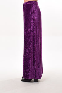 Curtain trousers in Purple Velvet