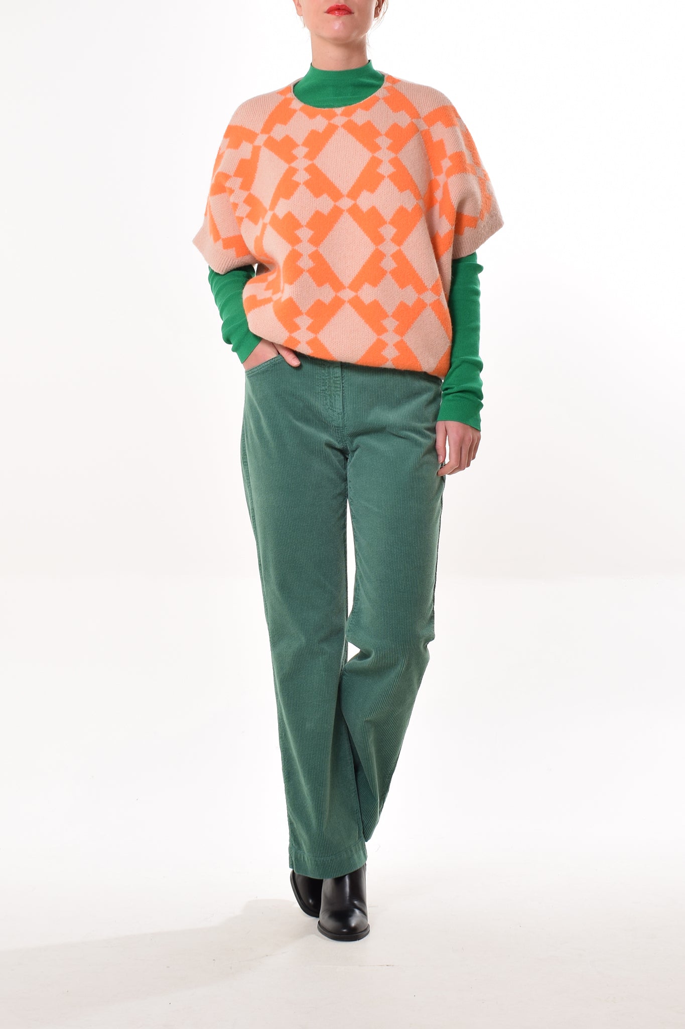 Lalo pullover in Rose/Orange
