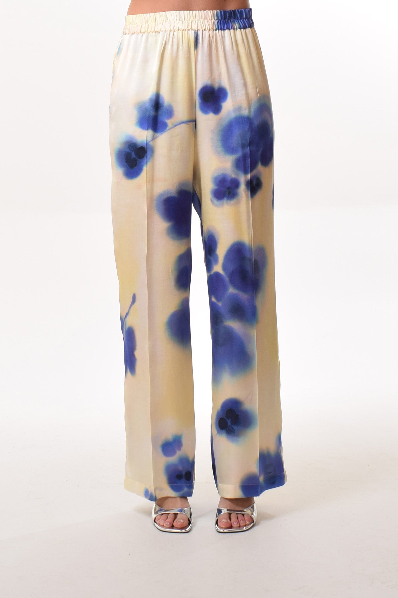 Malia trousers in Bleu (print)