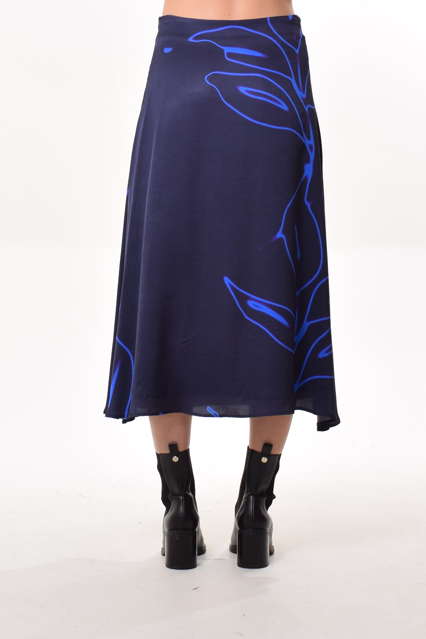 Moss skirt in Midnight (print large)