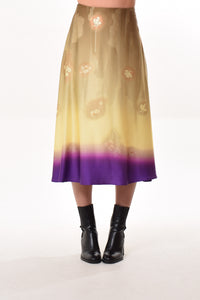Moss skirt in Purple/Chocolat Kimono