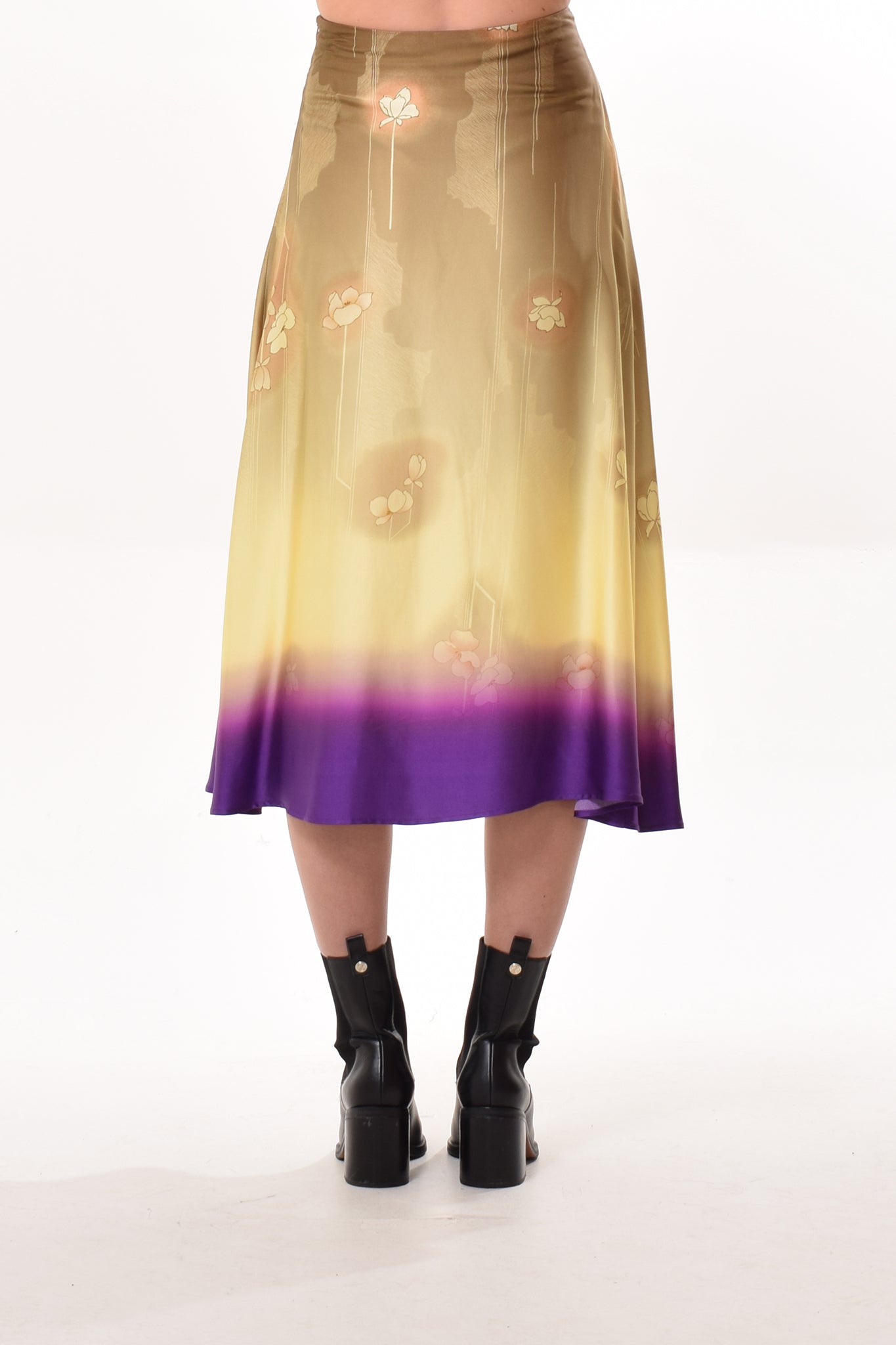Moss skirt in Purple/Chocolat Kimono