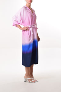Tavira dress in Pink (Lecil print viscose)